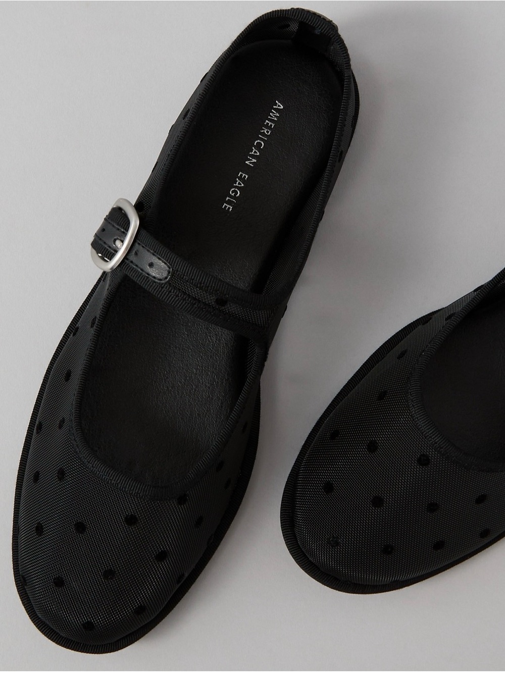 American Eagle Outfitters Black Polka Dot Mary Jane Flats